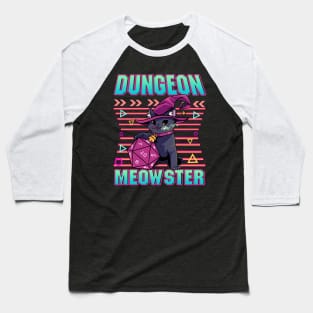 Dungeon Meowster Cute & Funny Gaming Baseball T-Shirt